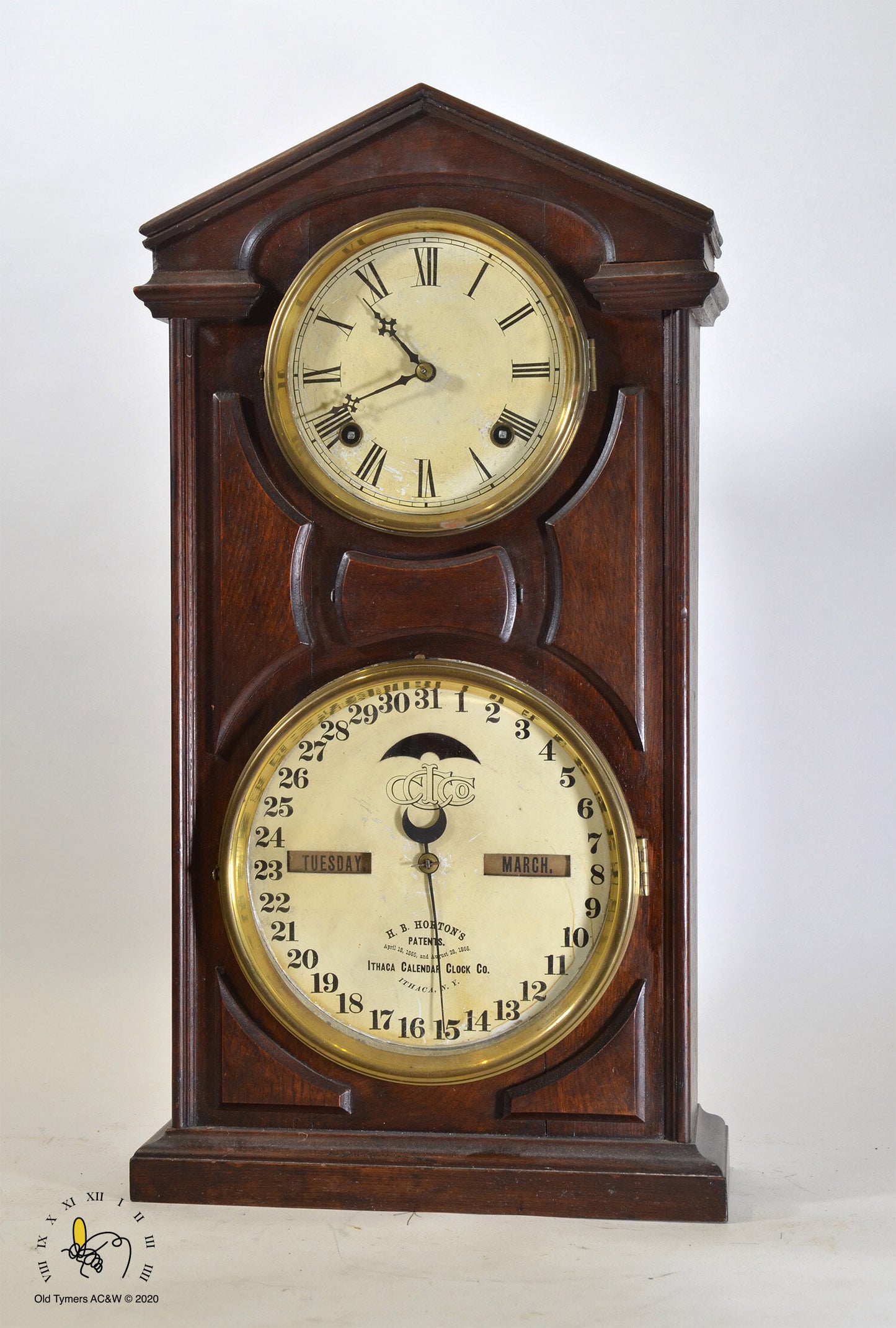 Ithaca Calendar Mantel Clock