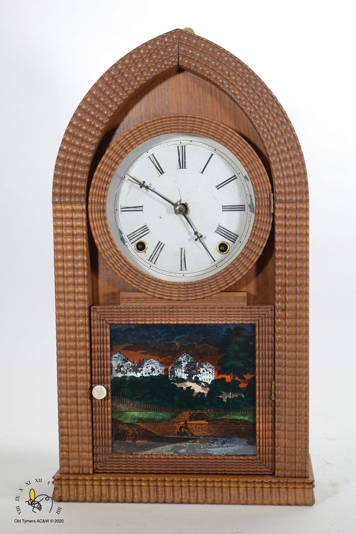 Welsh Beehive Ripple Front Mantel Clock