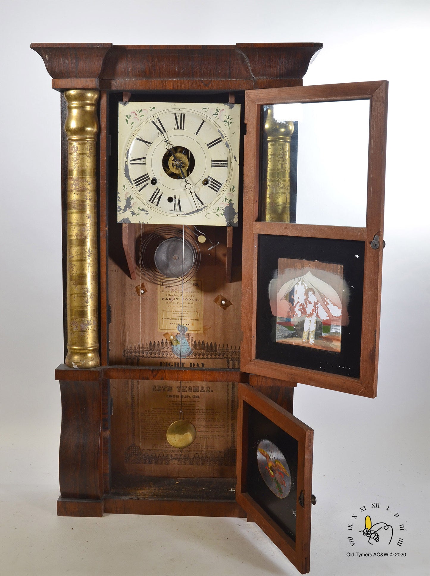 Seth Thomas Three Tier Column Mantel Clock