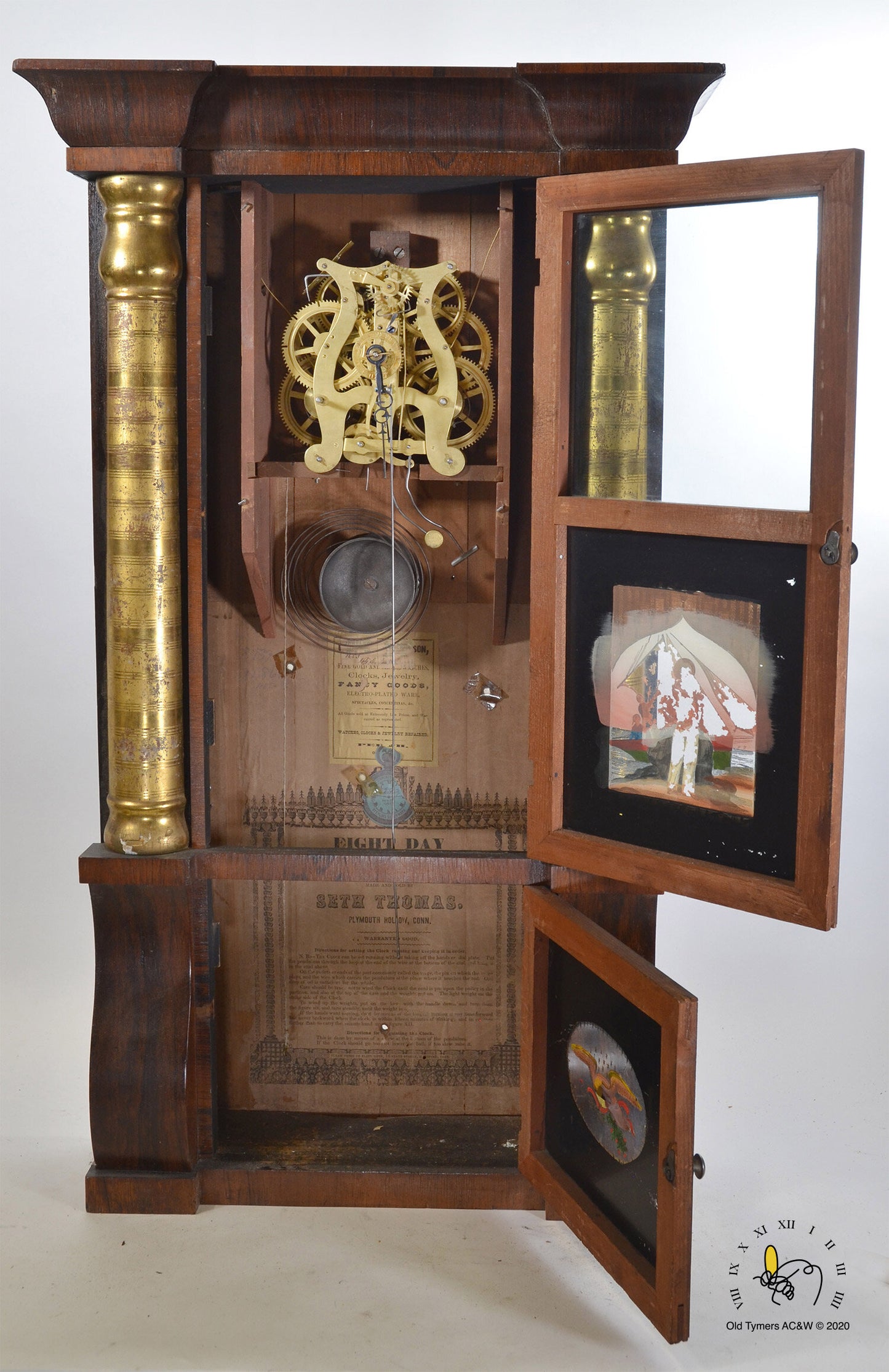 Seth Thomas Three Tier Column Mantel Clock