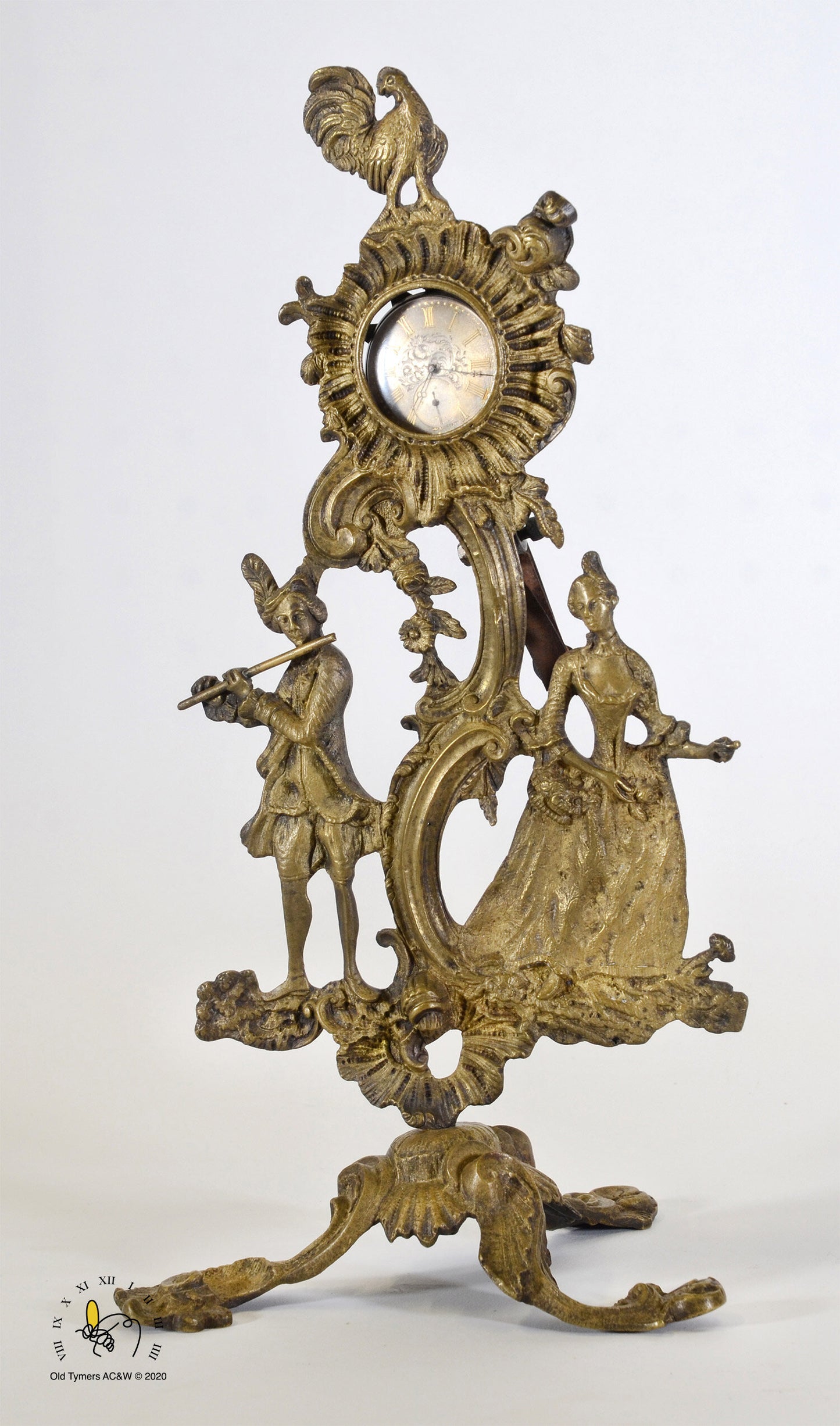 Brass Pocket Watch Stand + Watch