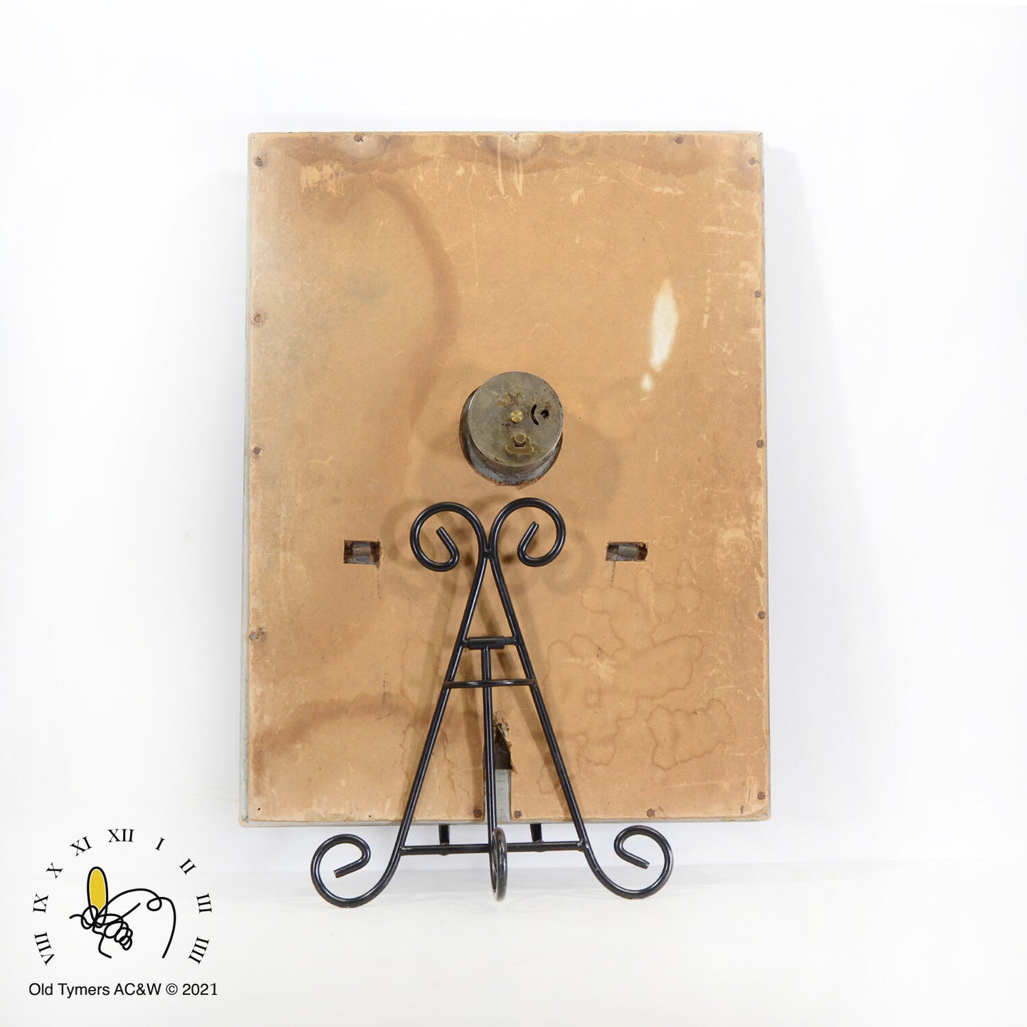Antique Painting with Clock Inset