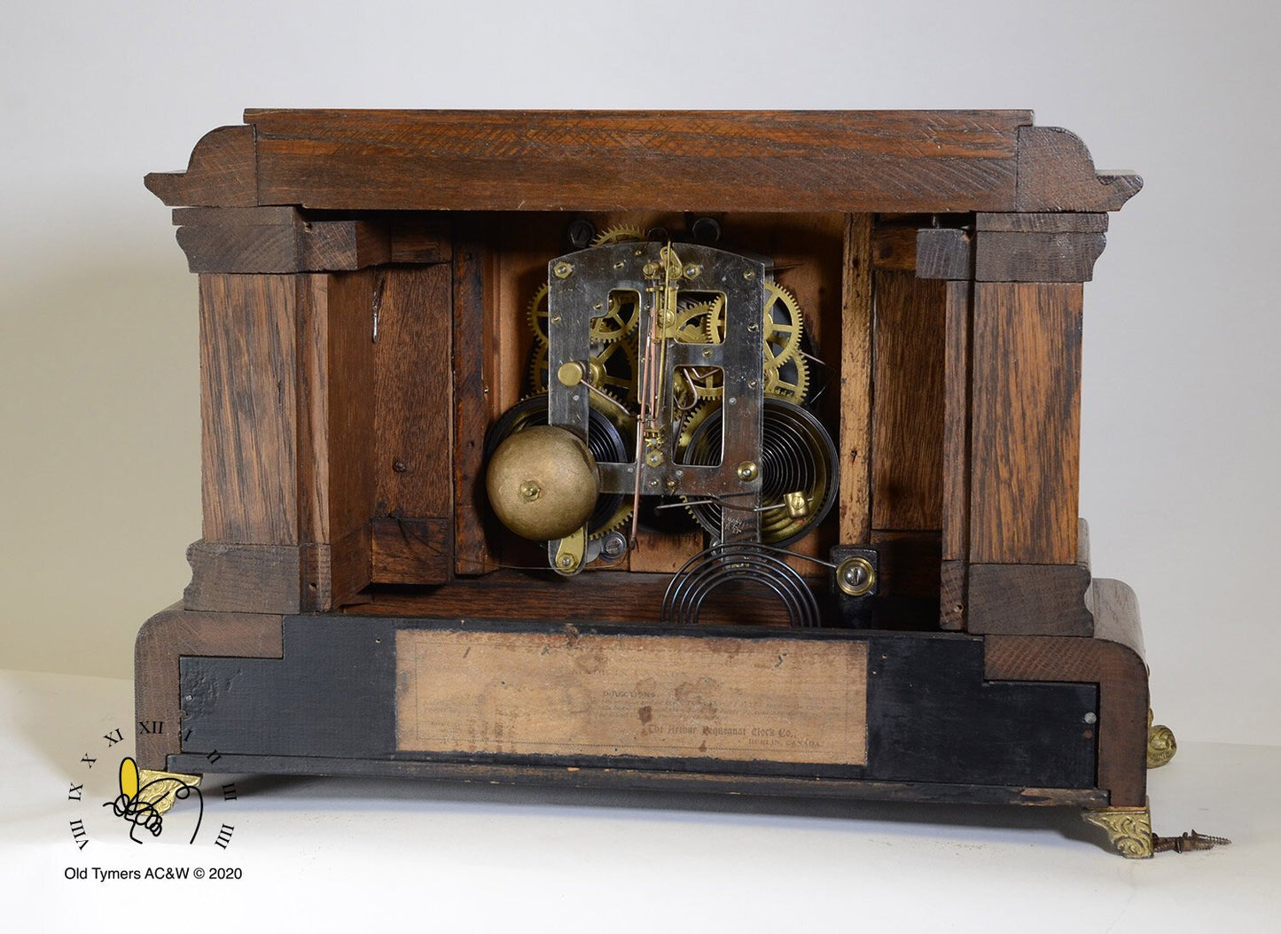 Pequegnat Grecian Mantel Clock