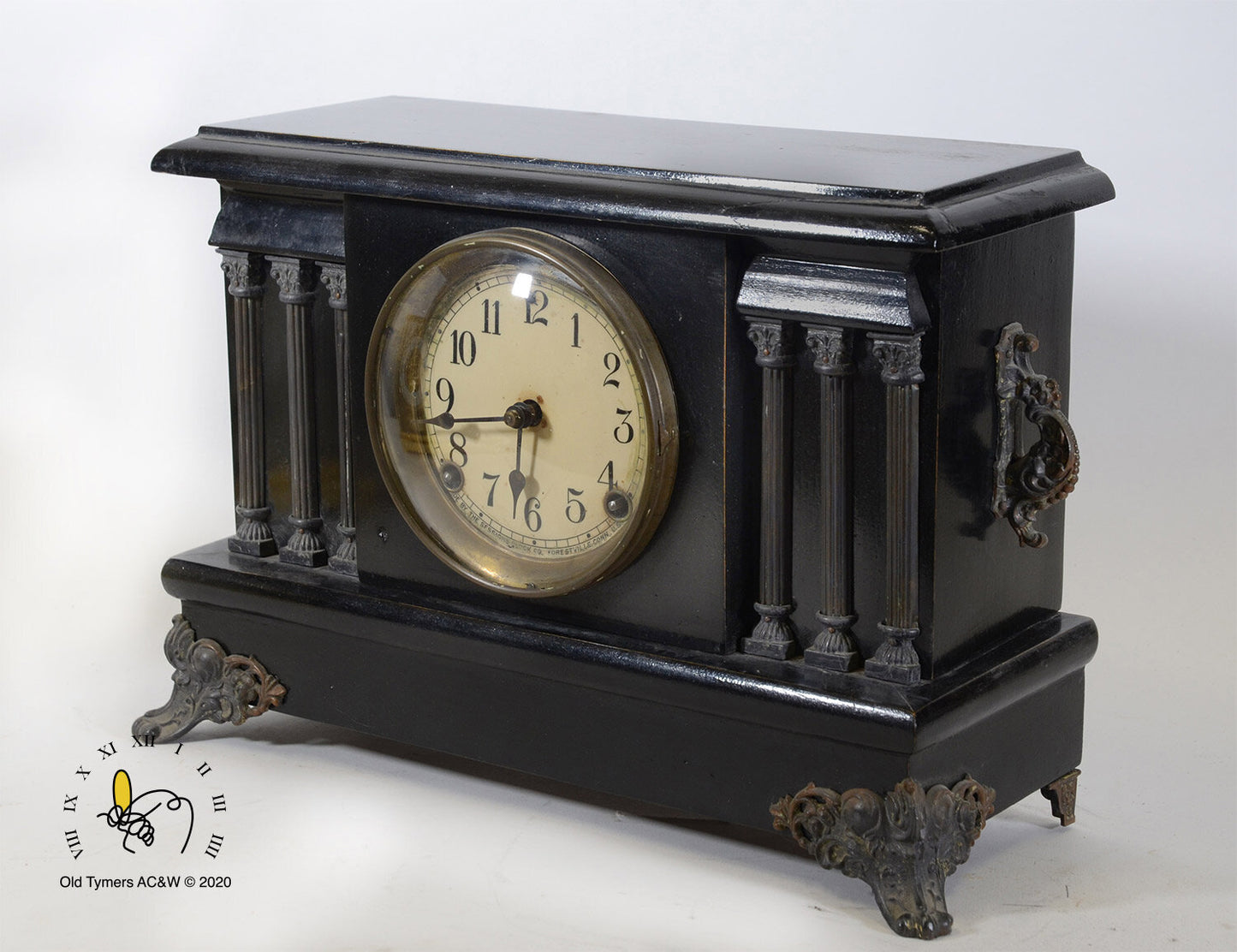 Sessions Black Mantel Clock