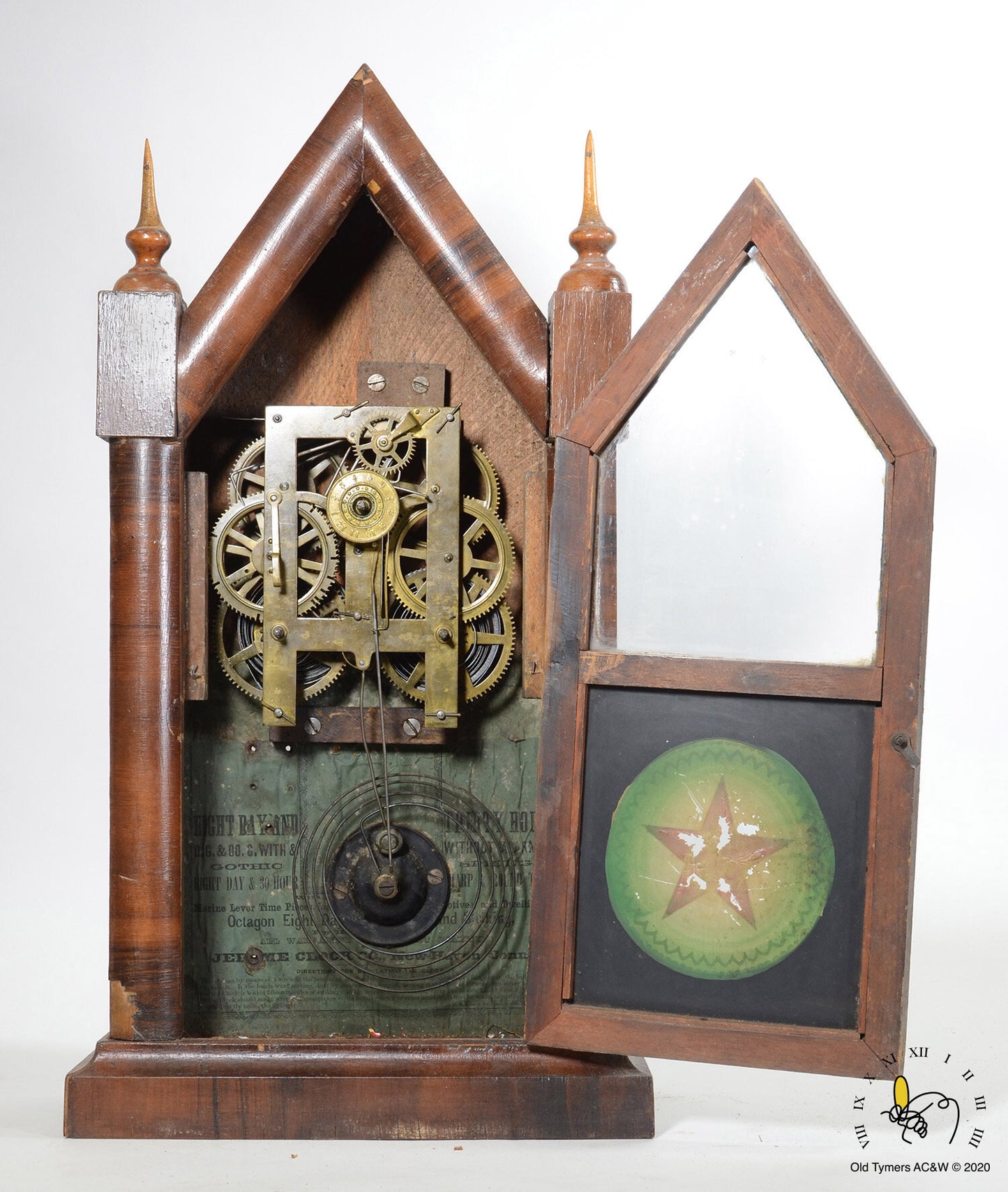 Jerome Clock Co Steeple Mantel Clock