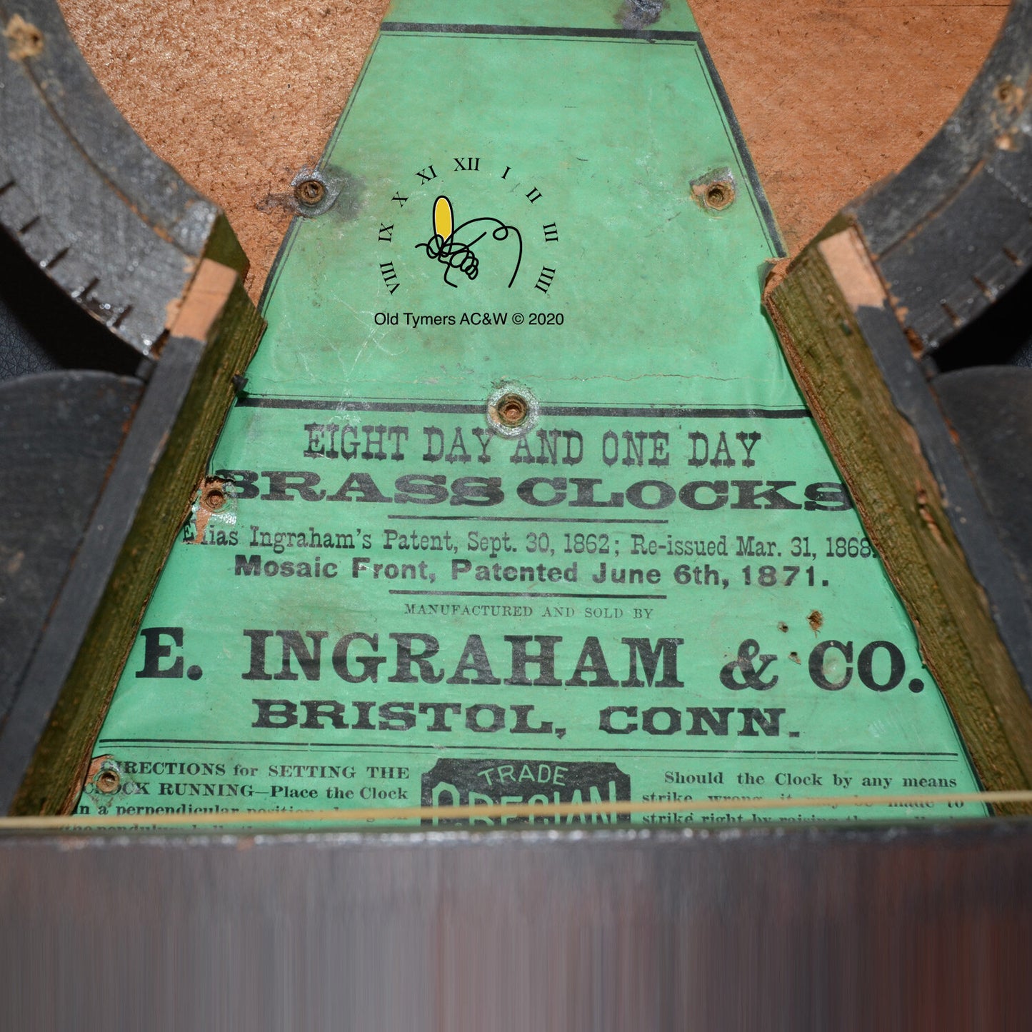 Ingraham Grecian Mantel Clock