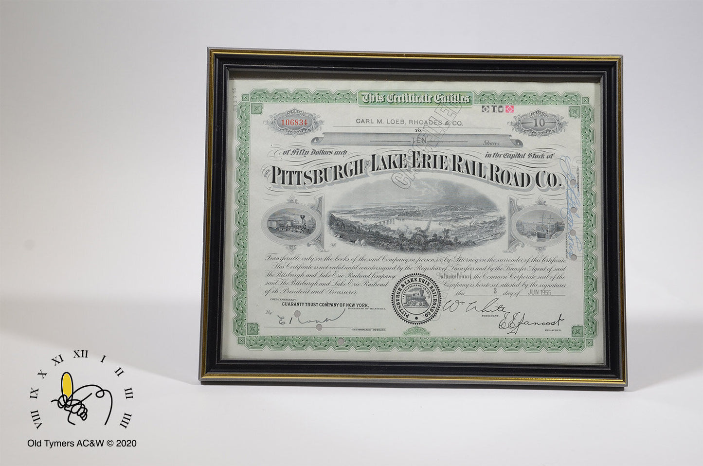 P&LE Railroad Share Certificate