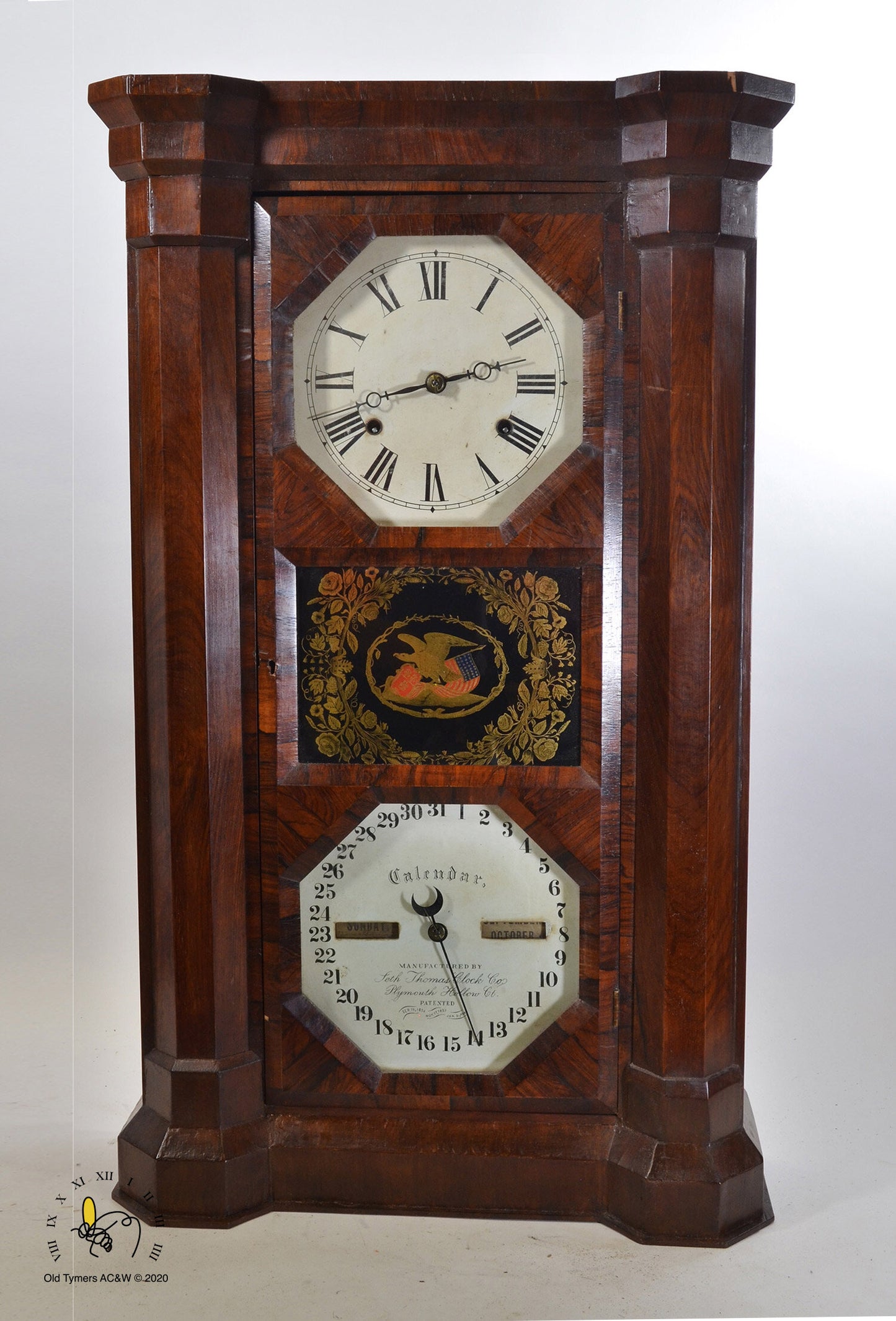 Seth Thomas Parlor #1 Calendar Walnut Mantel Clock