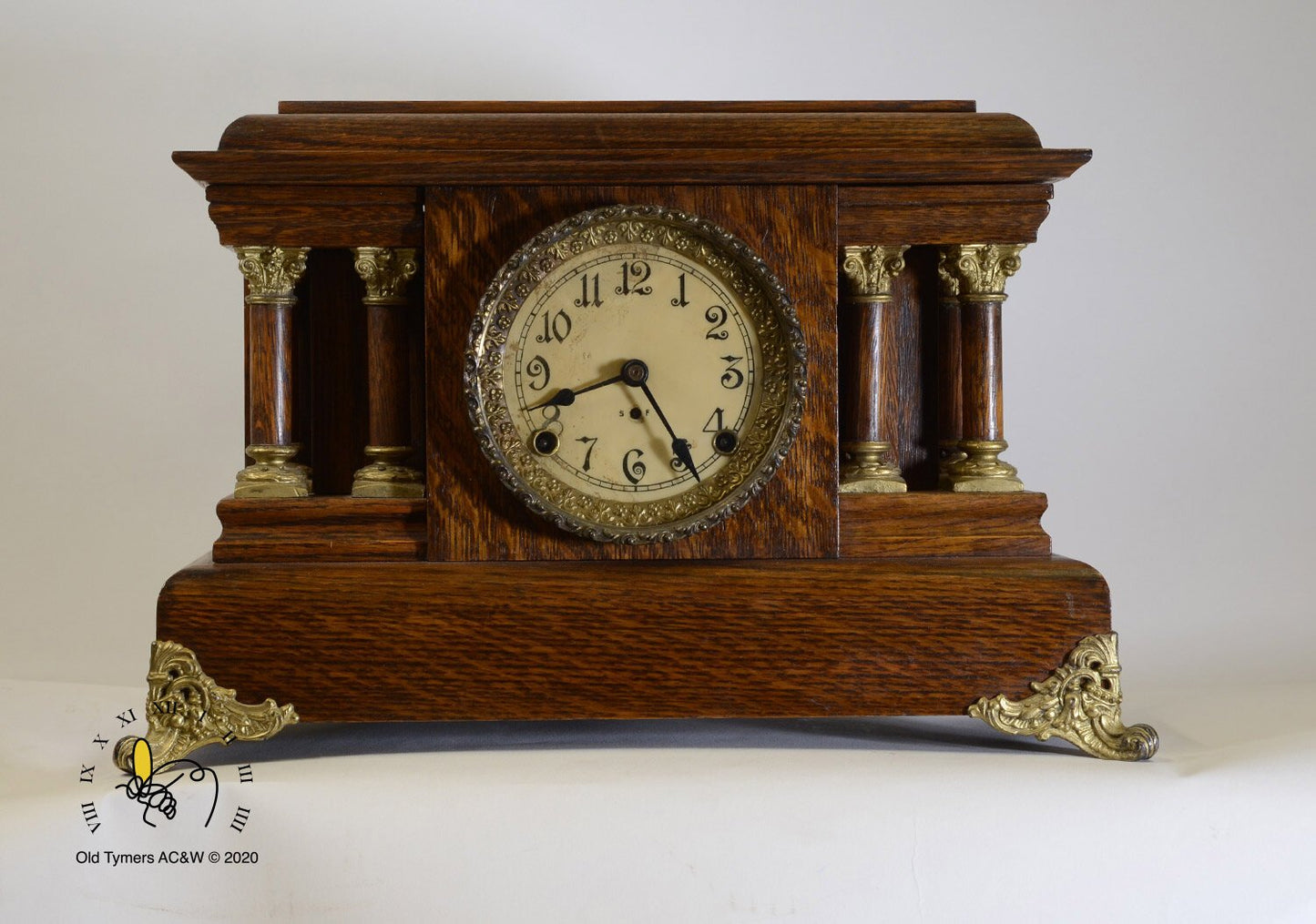 Pequegnat Grecian Mantel Clock