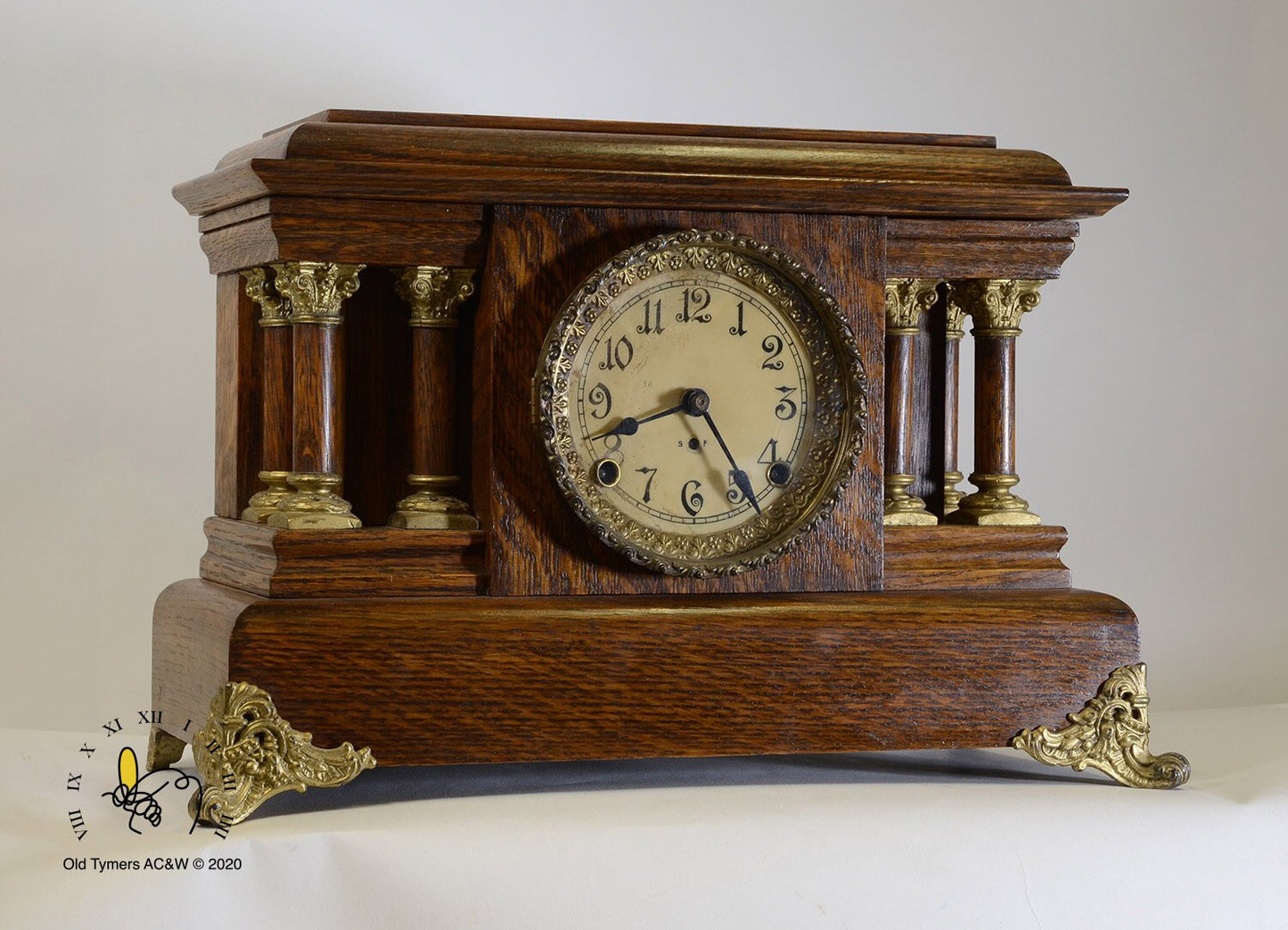 Pequegnat Grecian Mantel Clock