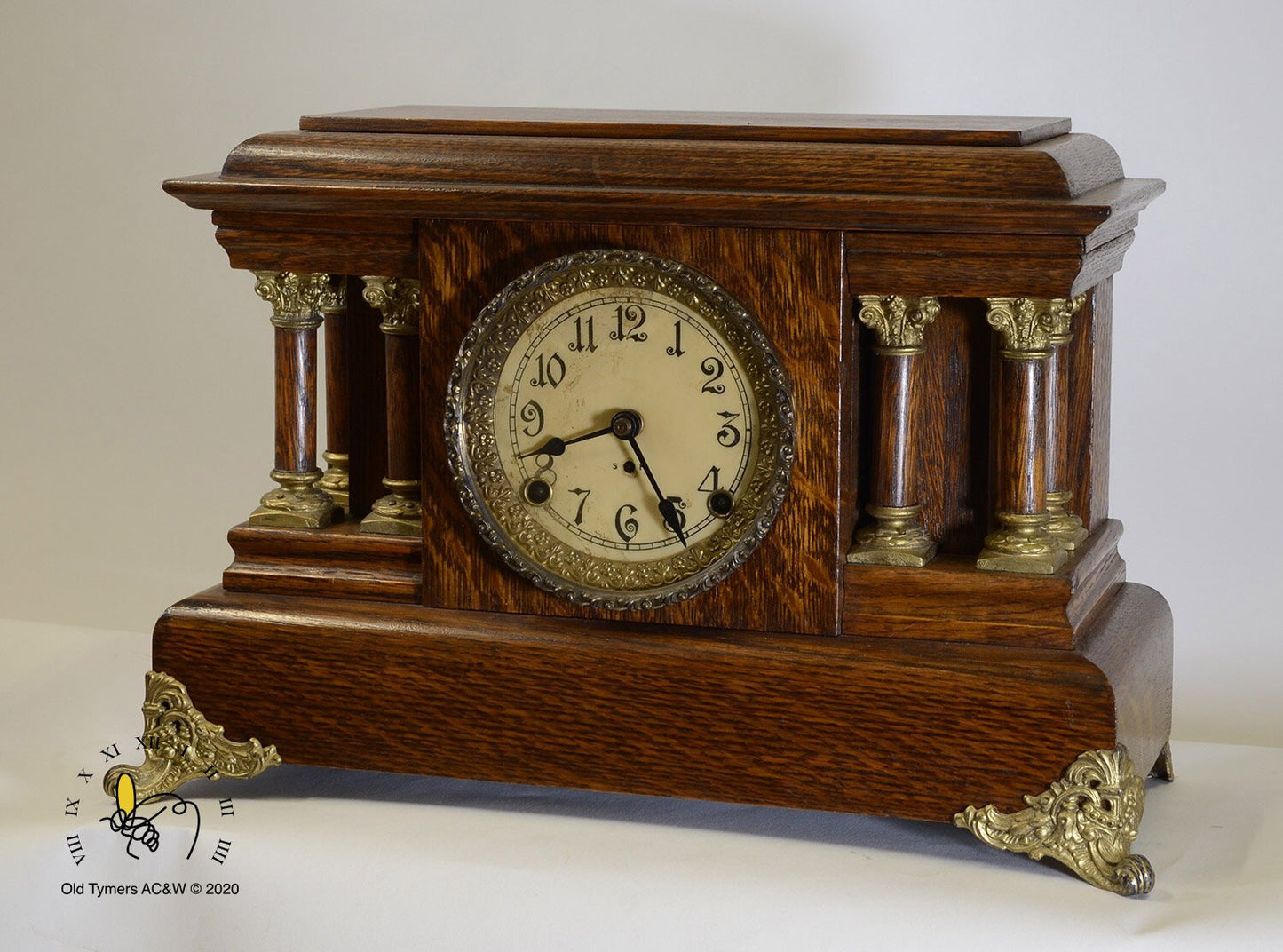 Pequegnat Grecian Mantel Clock