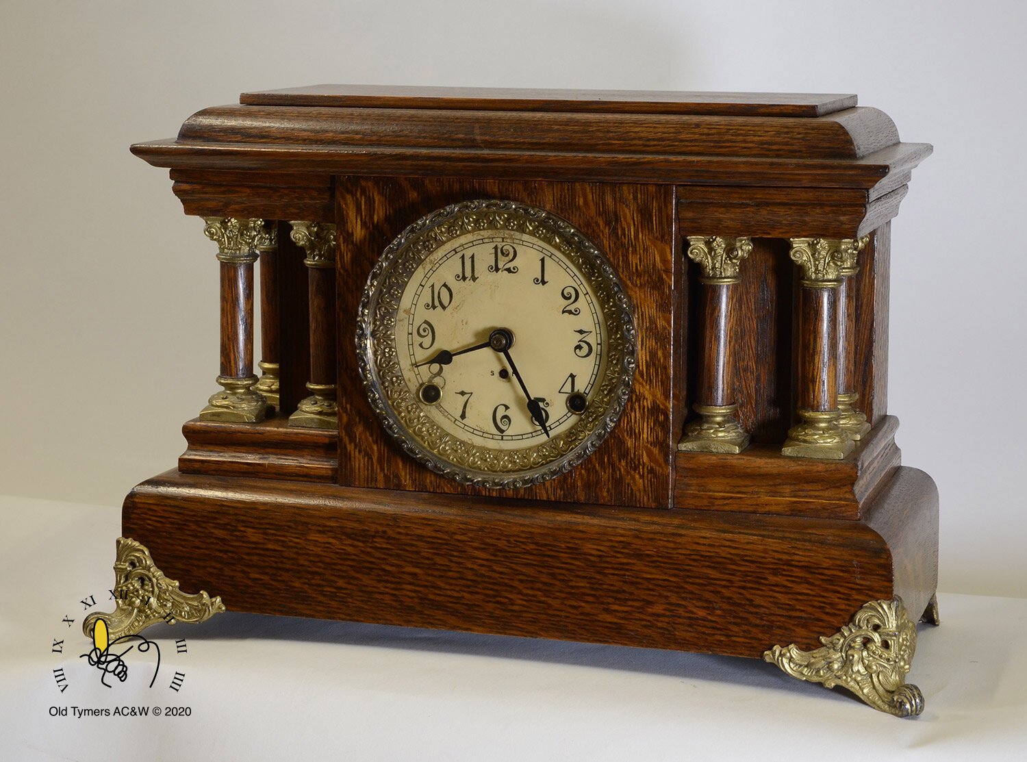 Pequegnat Grecian Mantel Clock