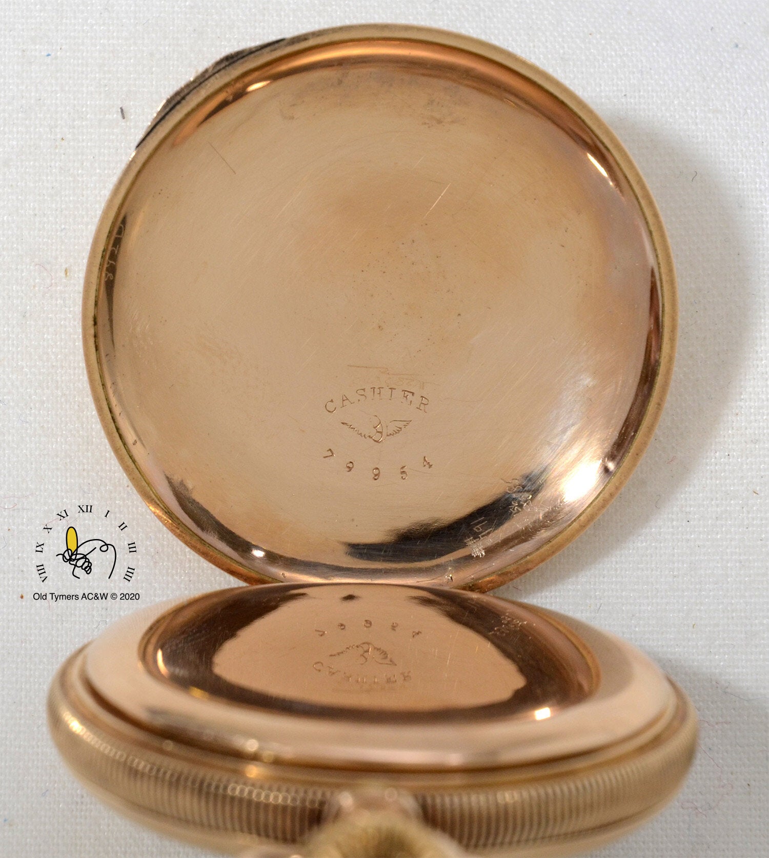 Lot - A Cashier Rolled Gold Pocket Watch, Retailed by Harris Stone, Leeds,