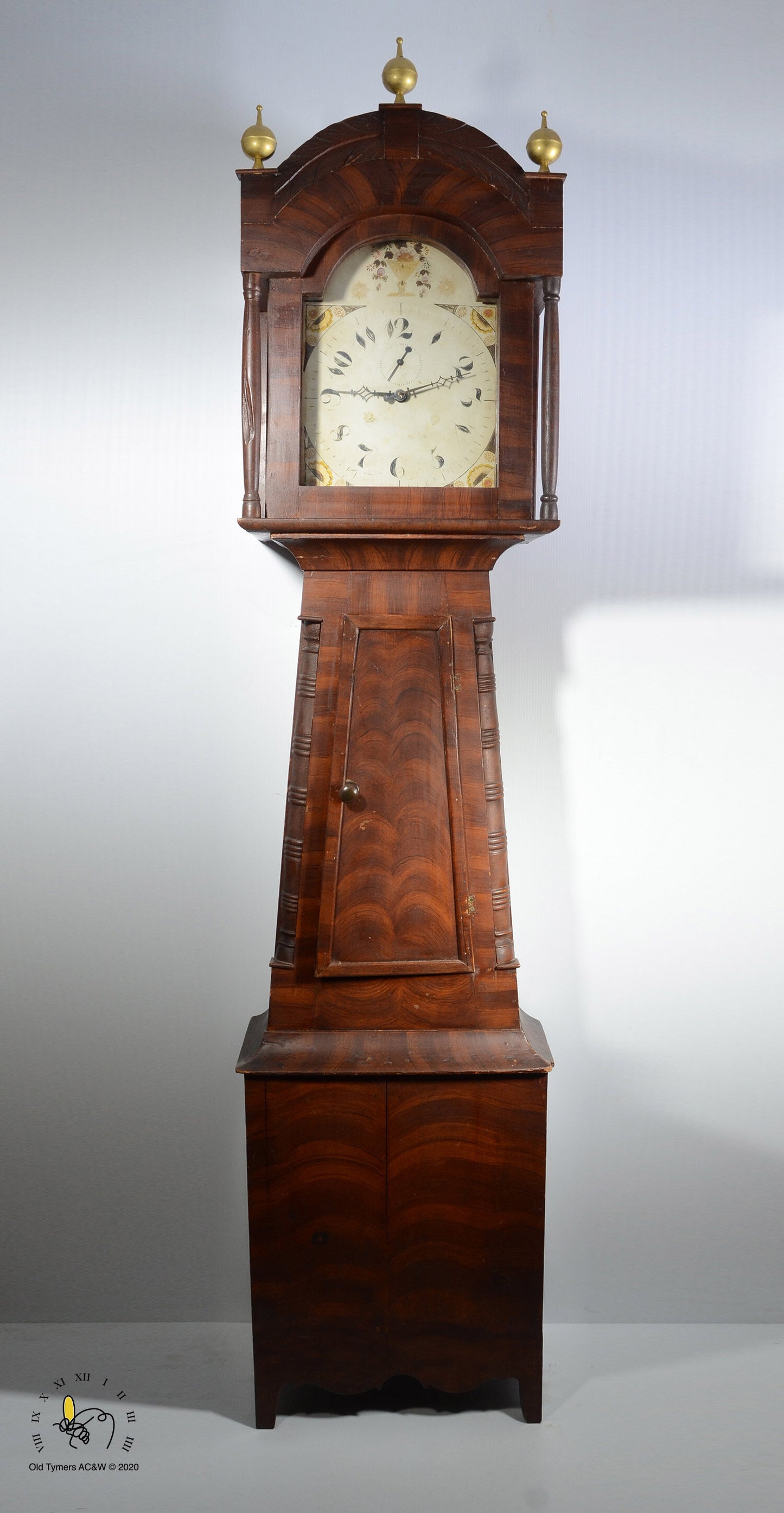 1840 Quebec Style Tall Case Wooden Works Clock