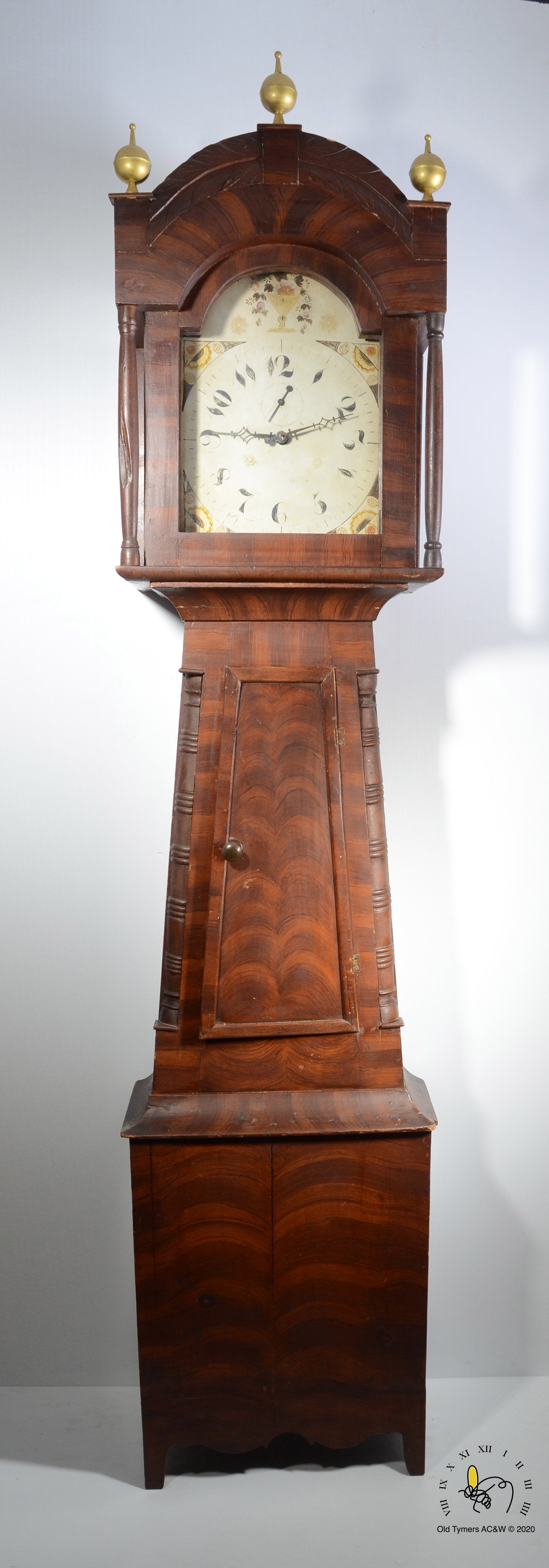 1841 Quebec Style Tall Case Wooden Works Clock