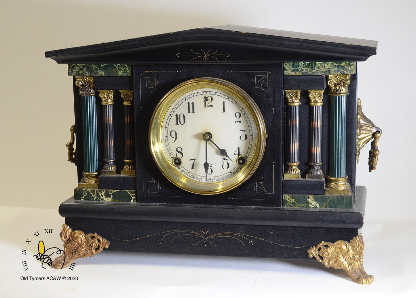 Sessions "Blackie" Mantel Clock